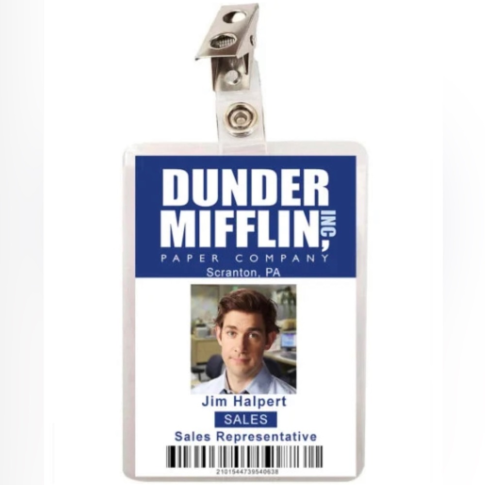 The Office Jim Halpert Dunder Mifflin ID Badge